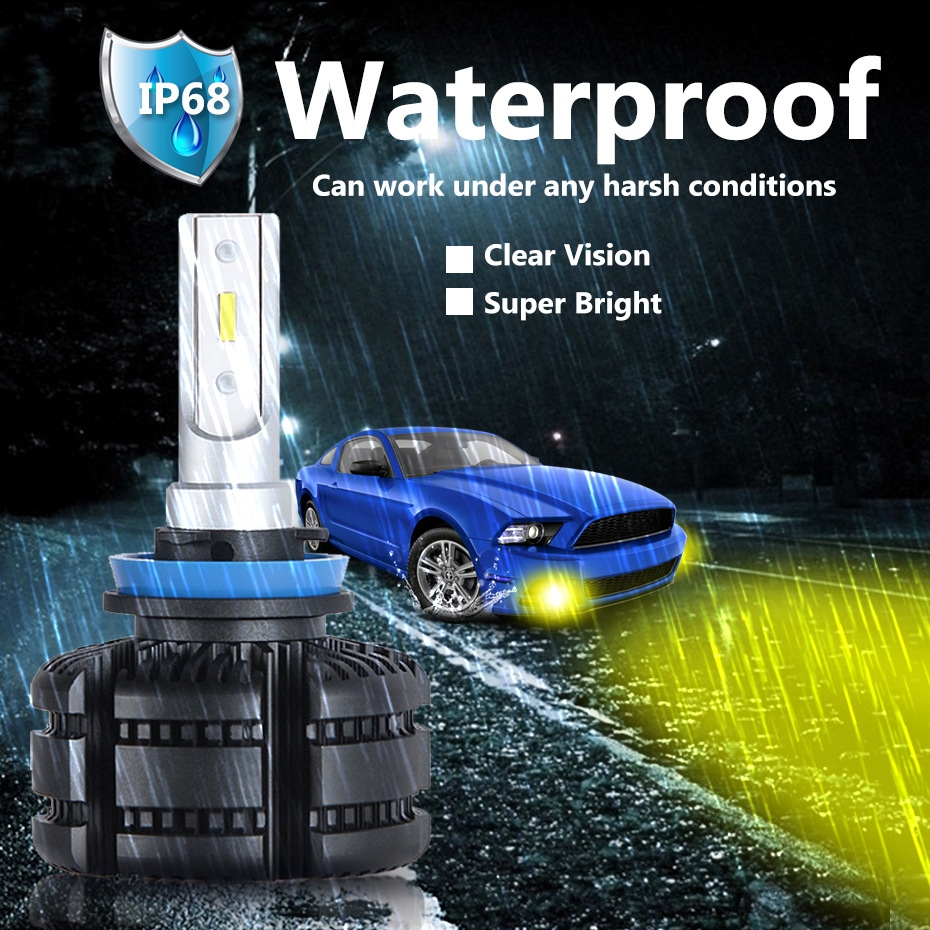 DC 9-36V 72W/pair 300/6000k Waterproof LED Car Headlight Bulb H11/H8/H9, 9005/HB3, 9006/HB4 3600lm/bulb Auto Bulb Headlamp, 2pcs/pack DC 9-36V 72W/pair 300/6000k Waterproof LED Car Headlight Bulb H11/H8/H9, 9005/HB3, 9006/HB4 3600lm/bulb Auto Bulb Headlamp, 2pcs/pack